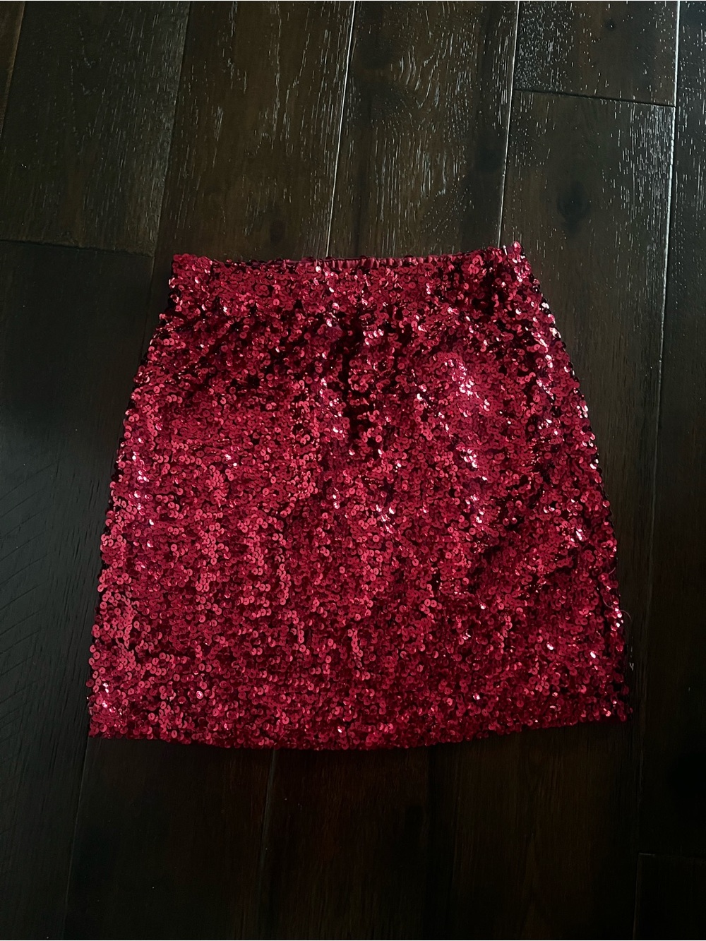 Red Sequin Mini Skirt - Women